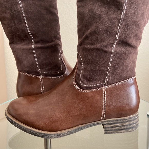 🎉🌸💖 HOST PICK 💖🌸🎉 BRAND NEW - Samantha Mixed Suede Brown Boots size 6M - Picture 11 of 13